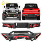 Front Rear Bumper Complete Assembly W/Led Lights For 2020-2023 Jeep Gladiator Jt