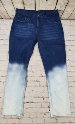 Pantalones de mezclilla rectos blanqueados Young & Reckless para hombre talla 34 Foto 1 de 4