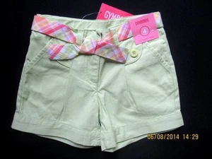 Gymboree Social Butterfly Plaid Belt Green Button Pocket Shorts 4-4T NWT New - Picture 1 of 2