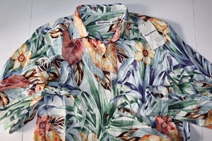 Tommy Bahama Shirt Fleur De Lune Floral Vanilla White LS New Medium M - Picture 1 of 4
