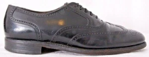 De Colección Hanover 3356 Masterflex Punta de Ala Brogue Cuero Negro Zapatos con Cordones Para Hombre 9 W - Imagen 1 de 7