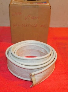 1976-1979 Lincoln Continental 2D NOS WHITE HALF VINYL ROOF FRONT MOLDING WELTING - Bild 1 von 5