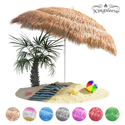 KINGSLEEVE Sonnenschirm Hawaii Hawaiischirm Ø160cm Neigbar Strand Urlaub Hawaiisonnenschirm