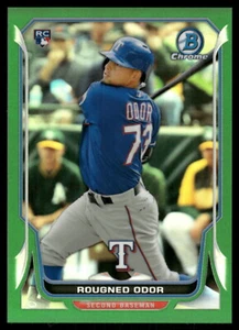 2014 Bowman Chrome #23 Rougned Odor Green Refractor SN75,RC - Picture 1 of 2