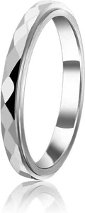 3mm Titanium Steel Anxiety Rings for Women Men Multi-faceted Wedding Band Fidget - Picture 1 of 7