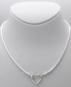 NUEVO 100% Auténtico PANDORA 925 Ale Cierre Corazón Serpiente Cadena Collar 393377C00 - Imagen 1 de 6