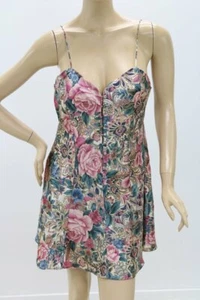 Vintage Y2K Victorias Secret Nightie Womens L Slip Dress Nightgown Pink Floral - Picture 1 of 8