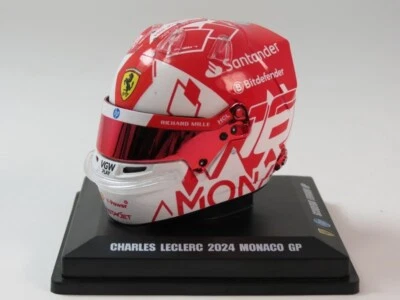 Looksmart helmet Ferrari #16 Charles Leclerc winner Monaco GP 2024 1/5 LSHEL001 - Immagine 1 di 4