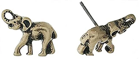 Alabama Gold Tone Elephant Earrings Cover