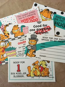 Vintage Garfield the cat Gift COUPONS ( 6 ) - Picture 1 of 2