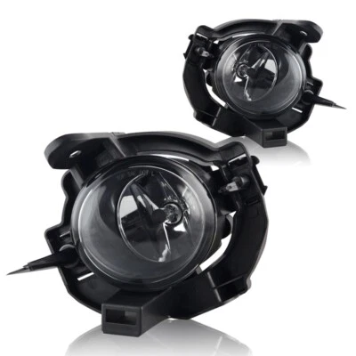 Fog Lights Lamps For 2008-2010 Nissan Rogue Chrome Housing Clear Lens Wiring Kit - Image 1 of 4