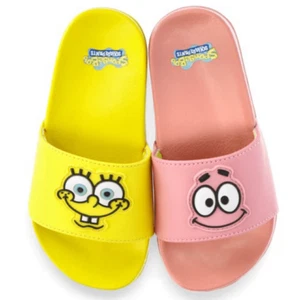 SpongeBob SquarePants Little and Big Boys Slide Sandals Size 11 - Picture 1 of 3