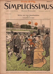 1897 Simplicissimus October 2-women smoking;Reznicek; Art Nouveau-Extremely Rare - Picture 1 of 1