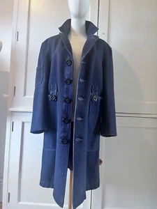 Vintage  Armani Jeans wool blend  coat size 34 Excellent condition - Picture 1 of 24