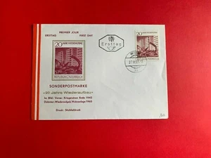 AUSTRIA 1965 FDC RECONSTRUCTION RUINS & NEW BUILDINGS - Picture 1 of 1