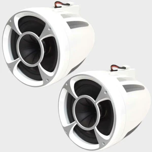 Malibu Boat Wakeboard Tower Speakers 6352037.1-WHT | REV8 White (Pair) - Foto 1 di 5