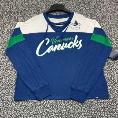 Vancouver Canucks Sweatshirt Women Medium Fanatics Pullover Long Sleeve New M - Image 1 of 4