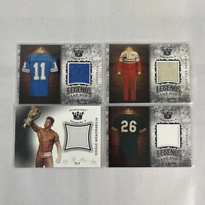 Lote de 4 tarjetas insertadas de jersey usadas con parche de recuerdos de Sportkings - Imagen 1 de 6