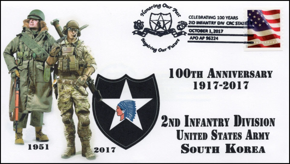 17-351, 2017, 2nd Infantry Div., South Korea,  Pictorial, Event Cover, U.S. Army - Image 1 of 1