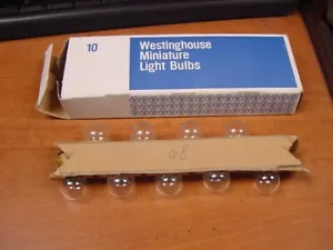 9 NOS Vintage Westinghouse Automotive Light Bulbs 68 12V 4 CP - Bild 1 von 4