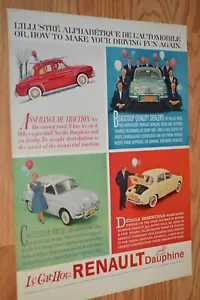 Renault Dauphine 1960 original grande vintage anuncio impreso anuncio 60 Lecar - Imagen 1 de 1
