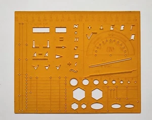 Soviet Russian USSR  Plastic  Ruler.  Stencil Design. RARE - Picture 1 of 3