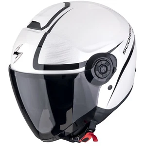 Scorpion Exo-City II Intercity Jethelm Schwarz / Weiss Motorradhelm Sonnenvisier - Bild 1 von 5