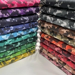 100% Cotton Poplin Fabric Crafty Cottons Army Camouflage Military Colourful - Picture 1 of 21