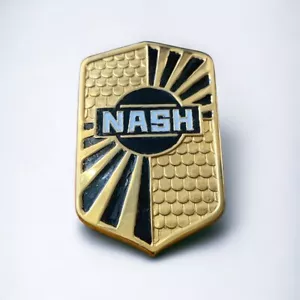 1930s Nash Radiator Grille Shell Emblem Badge No Bolt Design Possible For Eight - Picture 1 of 7