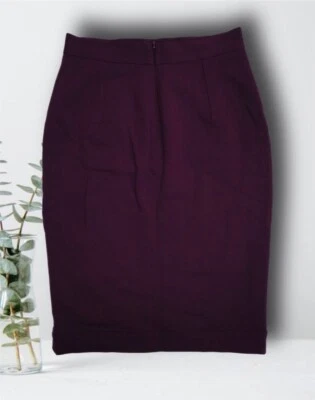 Falda Lápiz Rayón Cremallera Dsquared2 Talla 40 Lana Bodycon Envoltura Roja Foto 1 de 4