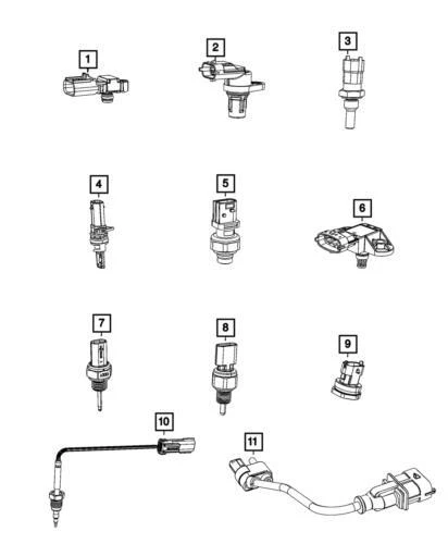 Sensor de presión de combustible genuino Mopar 2014-2023 Jeep Grand Cherokee 68247772AA Foto 1 de 1