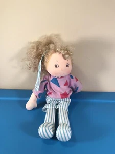 RARE 1984 Judith H Blau Applause 12" Plush Stuffed Curly Blond Haired Girl Doll - Picture 1 of 7
