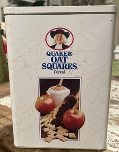 Vintage Quäker Hafer Quadrate Müsli Sammlerdose - Bild 1 von 5