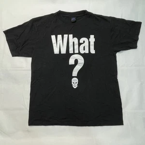Vintage 2002 Stone Cold WHAT? WWE T-Shirt Black Tee Size L - Picture 1 of 20