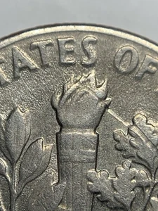 1970 D Roosevelt Dime FS-901 Torch Reverse Of 68 Proof & Double Rim Error - Picture 1 of 8