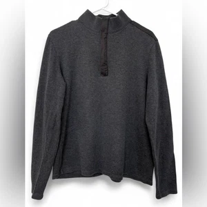 Men's Hugo Boss Sydney 55 Half Zip Pullover Long Sleeve Sweater Medium Dark Gray - Picture 1 of 6