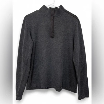 Men's Hugo Boss Sydney 55 Half Zip Pullover Long Sleeve Sweater Medium Dark Gray - Image 1 of 4