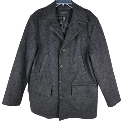 Structure Mens Medium Dark Charcoal Wool Blend Button Up Dress Jacket - Image 1 of 4