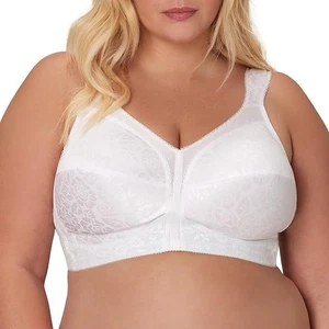 PLAYTEX Wireless Bra 18 Hour Plus-Size Bras Available Full Coverage WHITE 46B - Picture 1 of 6