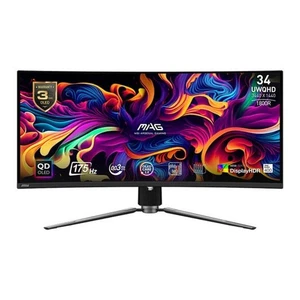 Monitor para juegos MSI MAG 341CQP QD-OLED 34" 1440p 175hz curvo ultra ancho, sin usar - Imagen 1 de 6