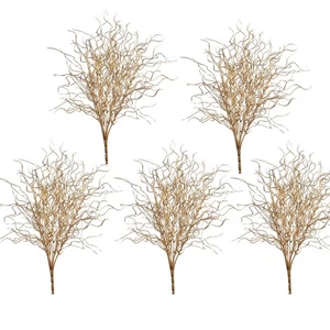 5 PCS Gold Sparkle Curly Ting Branch, 21in Glitter Ting Vase Filler Wedding B... - Bild 1 von 9