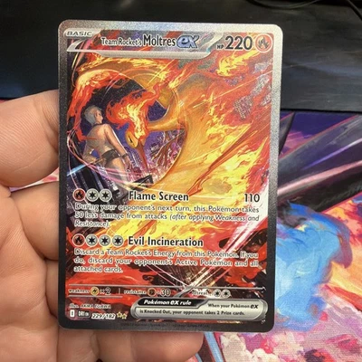 Team Rockets Moltres Ex 229/182 Destined Rivals Special Illustration Rare NM - Image 1 of 4