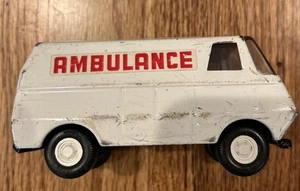 Vintage Tonka Ambulance Van 55360 Pressed Steel Metal White Emergency 1970's - Picture 1 of 6