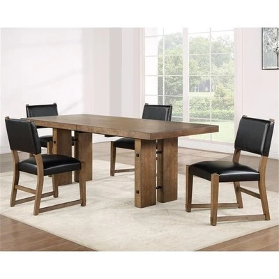 Juego de comedor de madera Atmore Dark Driftwood de 5 piezas Foto 1 de 4