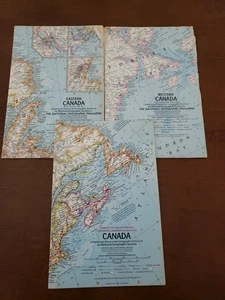 Vintage Kanada Kartenset 60er Jahre - Nat Geo Western Eastern Sea to Sea - Bild 1 von 12