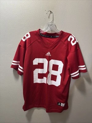 Montee Ball Wisconsin Badgers Football Jersey Adidas Red Size Youth Large #28 - Image 1 of 4