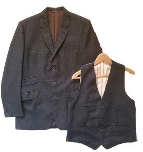 Chaqueta y chaleco de tweed vintage para hombre 40 ajuste regular hecho a mano en Inglaterra años 50 - Imagen 1 de 14