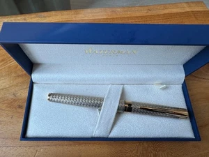 Waterman L'Etalon Solid Silver Basketweave GT Rollerball - Picture 1 of 13