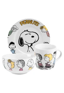 Juego de desayuno The Peanuts Snoopy -Family - Juego de vajilla 3 piezas de porcelana - Imagen 1 de 7
