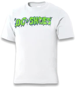 DC Shoes Slimer Skate Tee / T-Shirt - NWT Boys XL 18/20 White - #44535-C2 - Picture 1 of 1